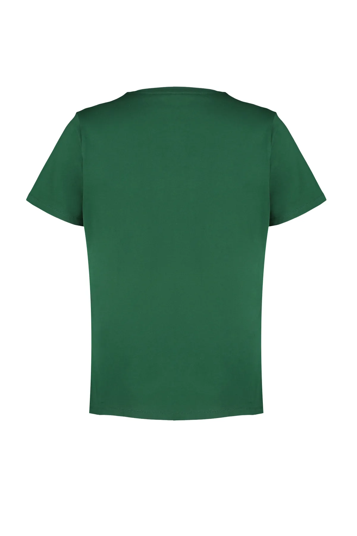 Trendyol Curve  Dunkelgrünes Boyfriend-Strick-T-Shirt mit Slogan-Print TBBSS24BF00036