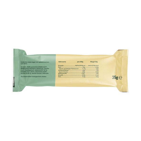 Vegane Bio Oat Bar, Apfelstrudel, 16er Set (16 x 35g = 560g)