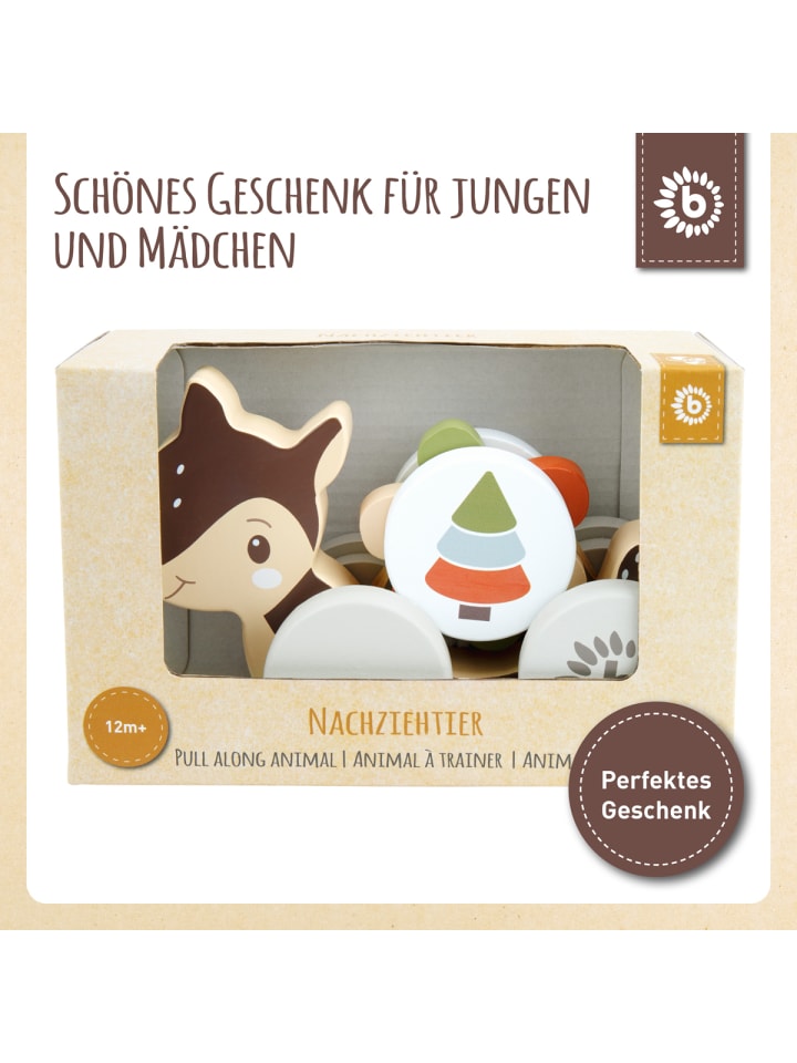 Bieco Spielwaren Nachziehspielzeug Holz Reh - ab 12 Monate in Braun günstig kaufen onesize