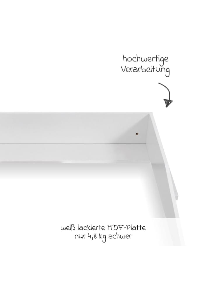Jonka Wickelaufsatz für IKEA Kommoden Malm & Hemnes - Weiß in weiss günstig kaufen onesize