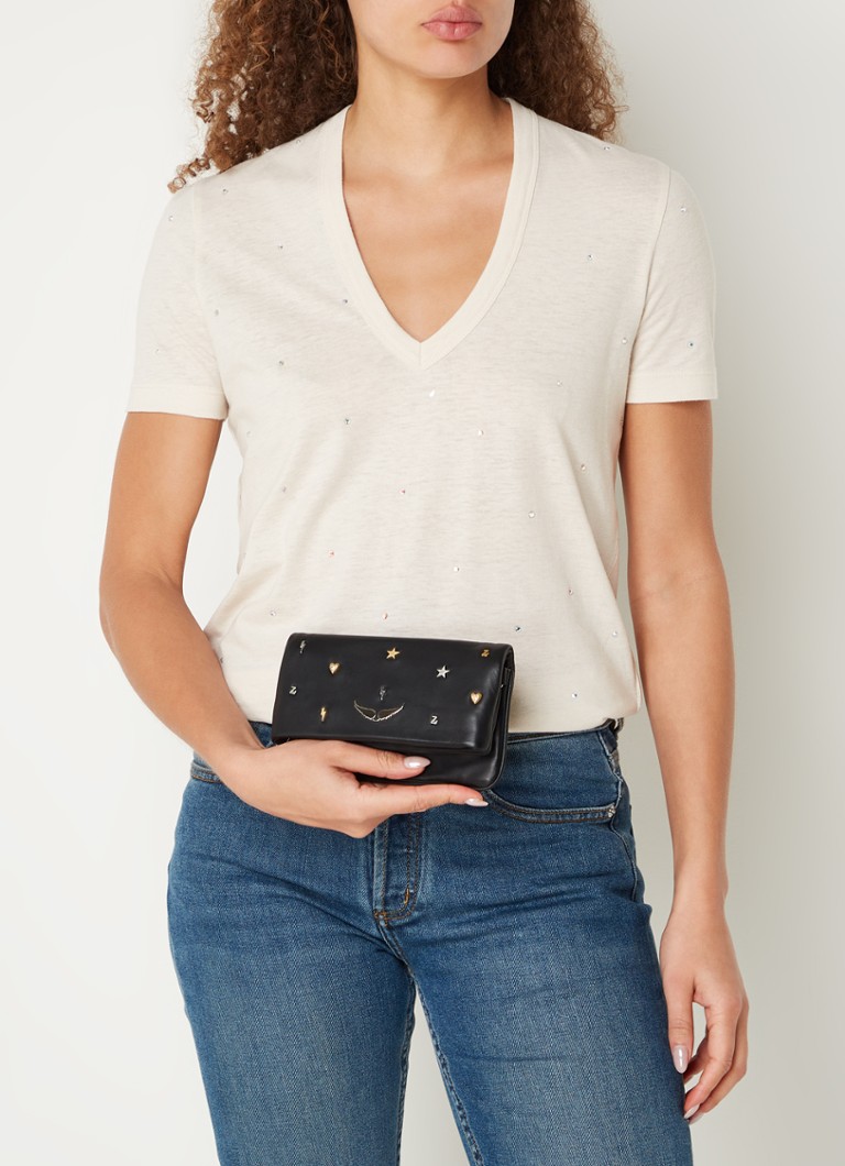 Geantă Zadig&Voltaire Rock Nano Lucky Charms din piele de miel