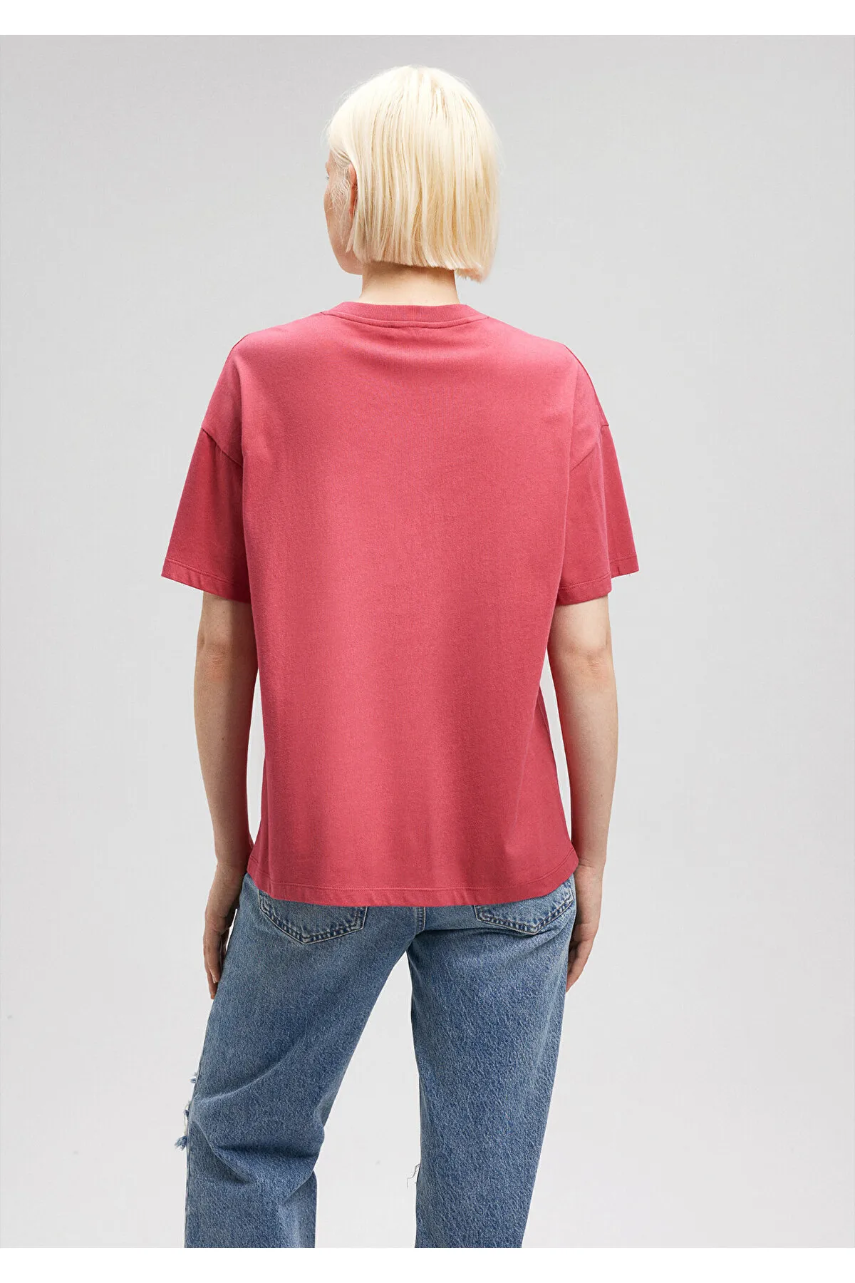 Mavi  Rosafarbenes T-Shirt mit Logo-Print, reguläre Passform / normaler Schnitt 1611193-70931