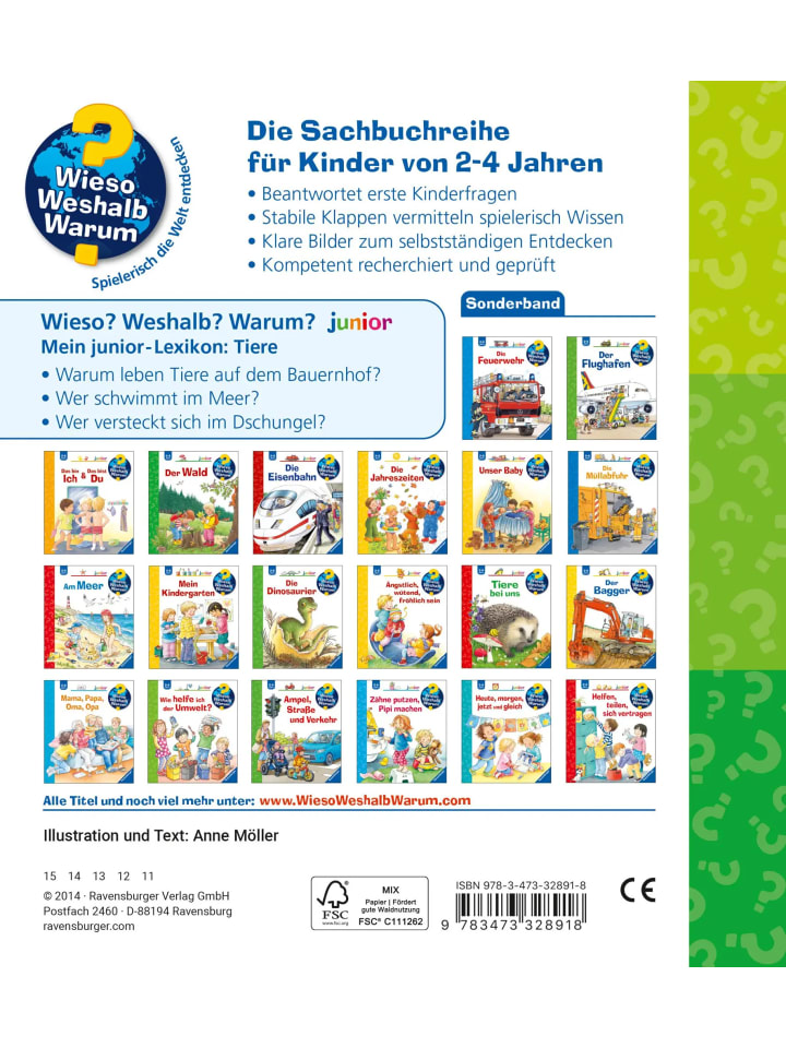 Ravensburger Wieso? Weshalb? Warum? Mein junior-Lexikon: Tiere günstig kaufen onesize