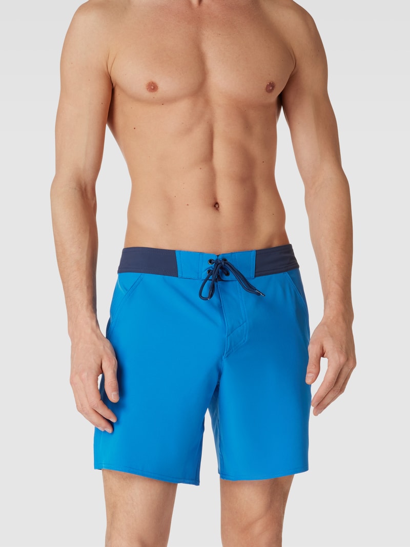 Badehose in Two-Tone-Machart in royalblau