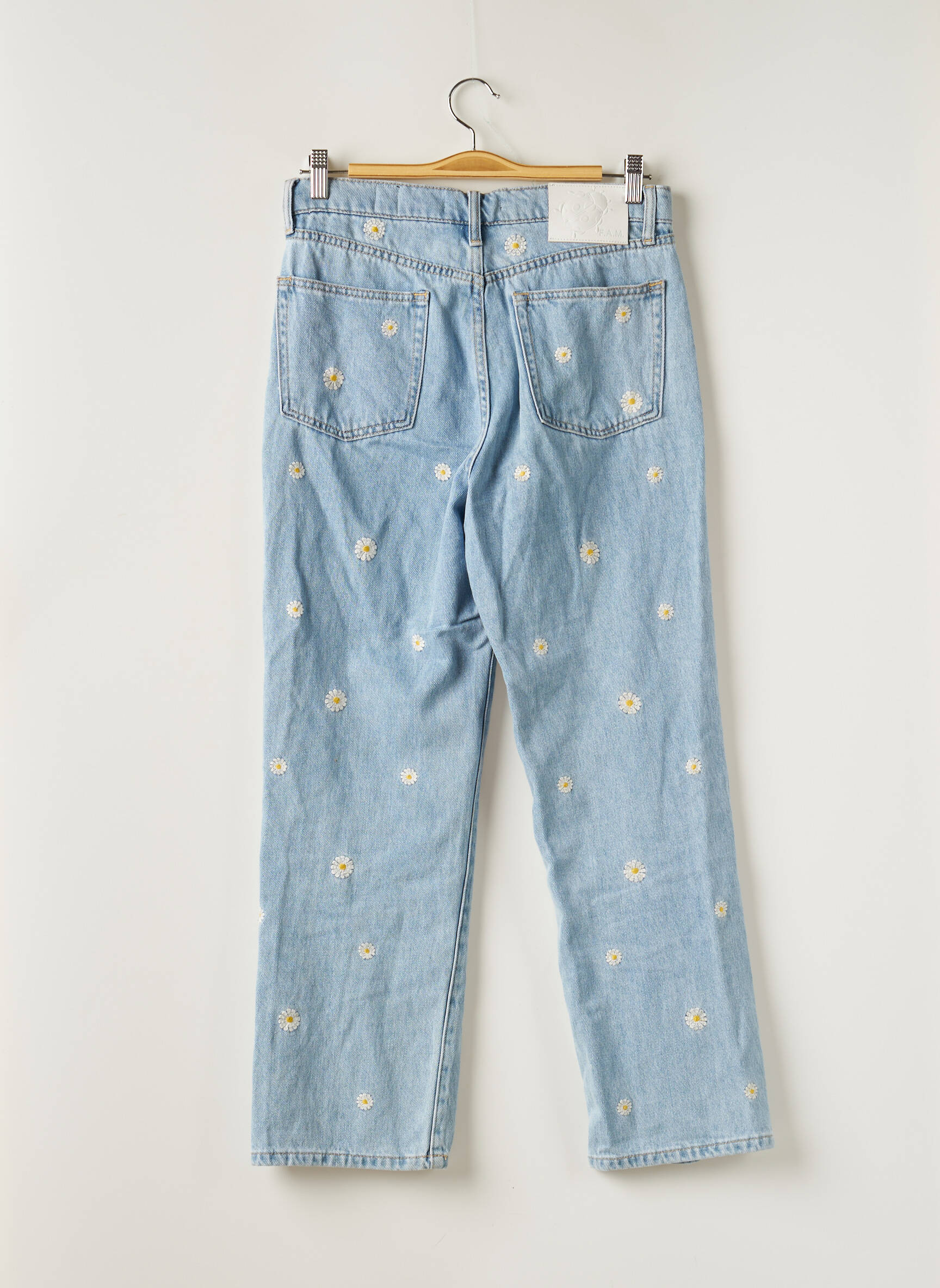 F A M  Jeans Coupe Droite Femme couleur bleu
