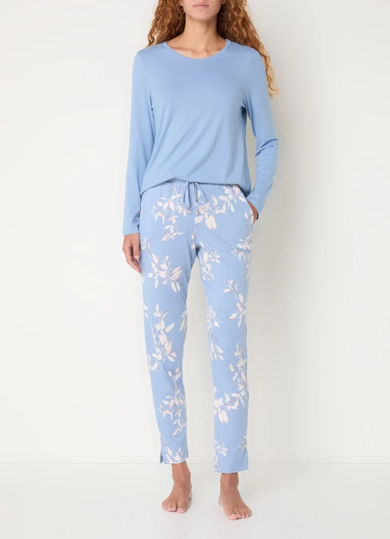 Pantaloni de pijama Hanro cu imprimeu floral