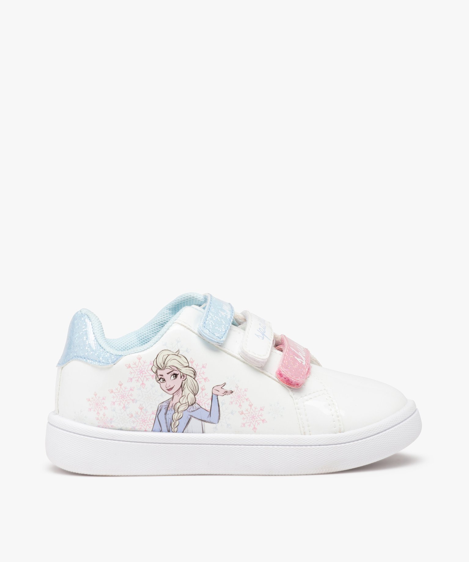 Baskets fille vernies à détails brillants - Reine des neiges blanc | GEMO