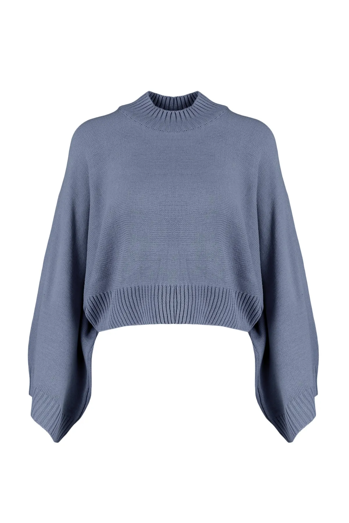 Trendyol Collection  Anthrazitfarbener Strickpullover mit Fledermausärmeln TWOAW23KZ01838