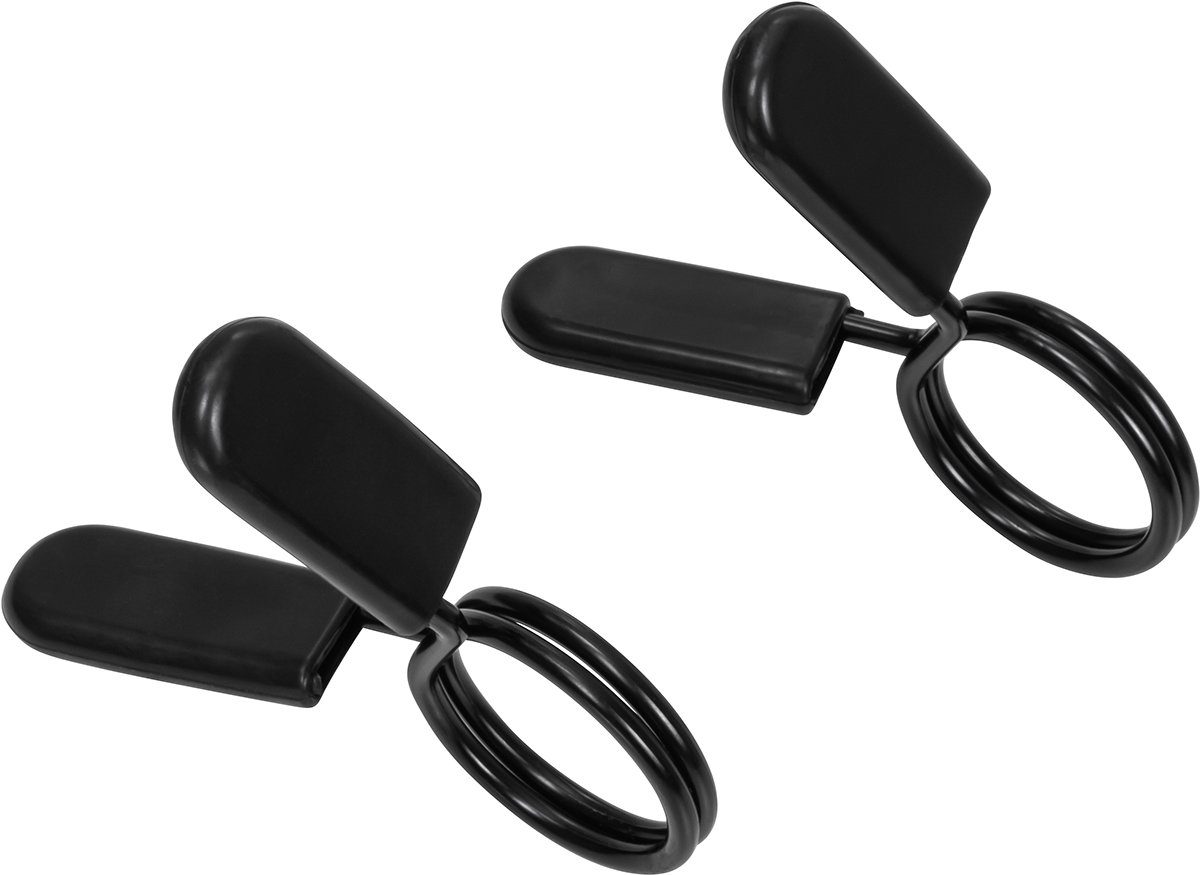 Miweba Sports Hantel-Set Federverschlüsse für Langhanteln 30/31mm, (2er-Set, Robuste Federverschlüsse aus Stahl, 8.0 x 7.0 x 2.0 cm), Hantelverschlüsse - Hantelverschluss - Hantelklemmen - Universal