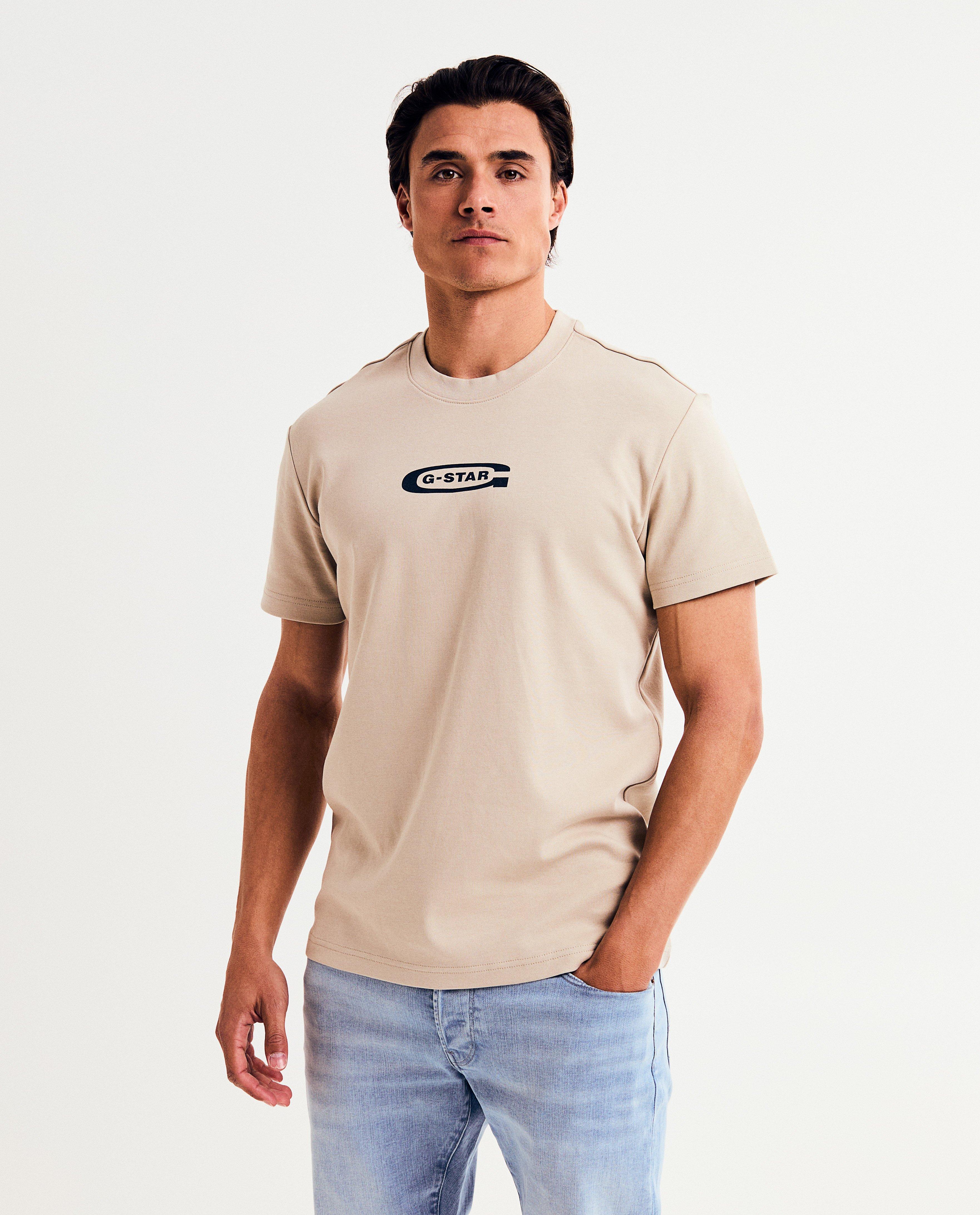 Tricou G-star cu inscripție bej