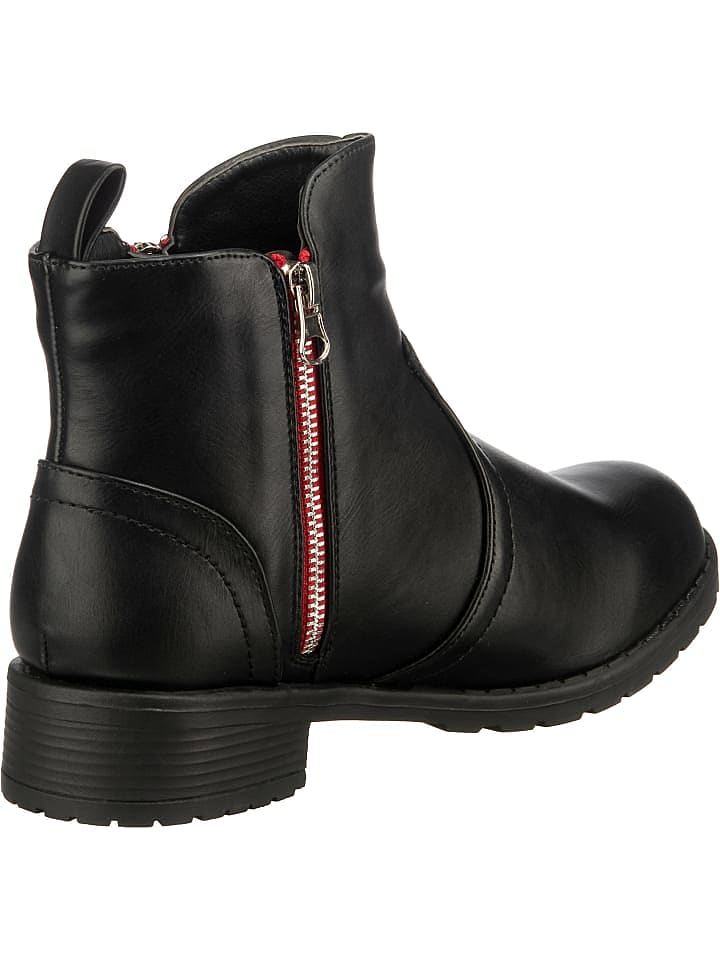 Inselhauptstadt Nappa Look Stiefelette Mit Kontrast-paspel, Easy Entry Zipper Klassische... günstig kaufen 39