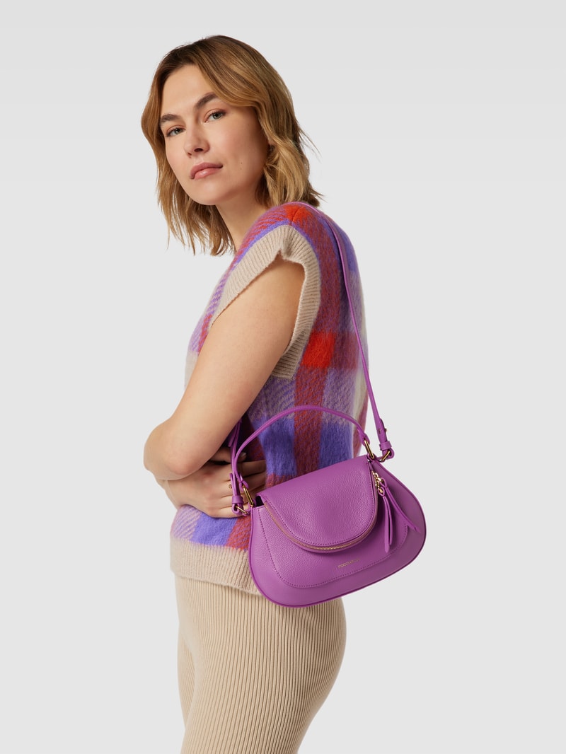 Handtasche mit Label-Print Modell 'COCCINELLESOLE' in fuchsia