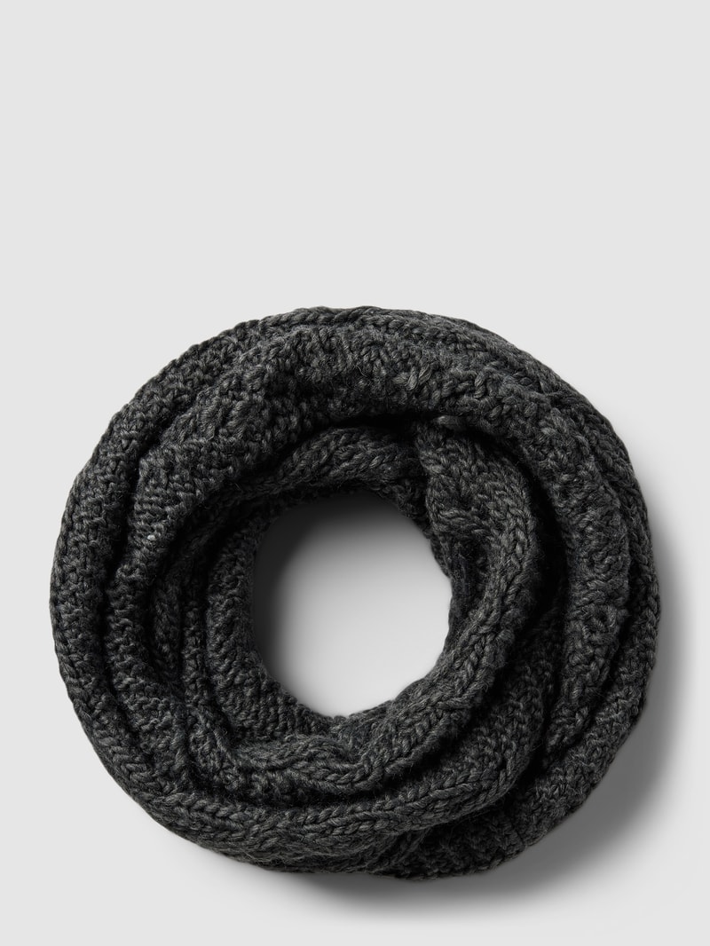 Loop-Schal mit Zopfmuster in anthrazit