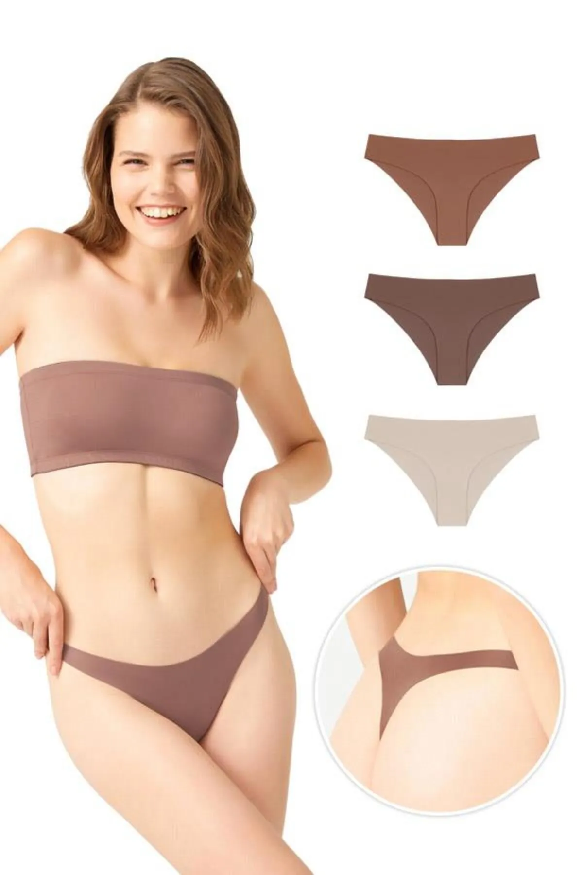 Cottonhill  Lasergeschnittene Damen-Bikini-Höschen im 3er-Pack