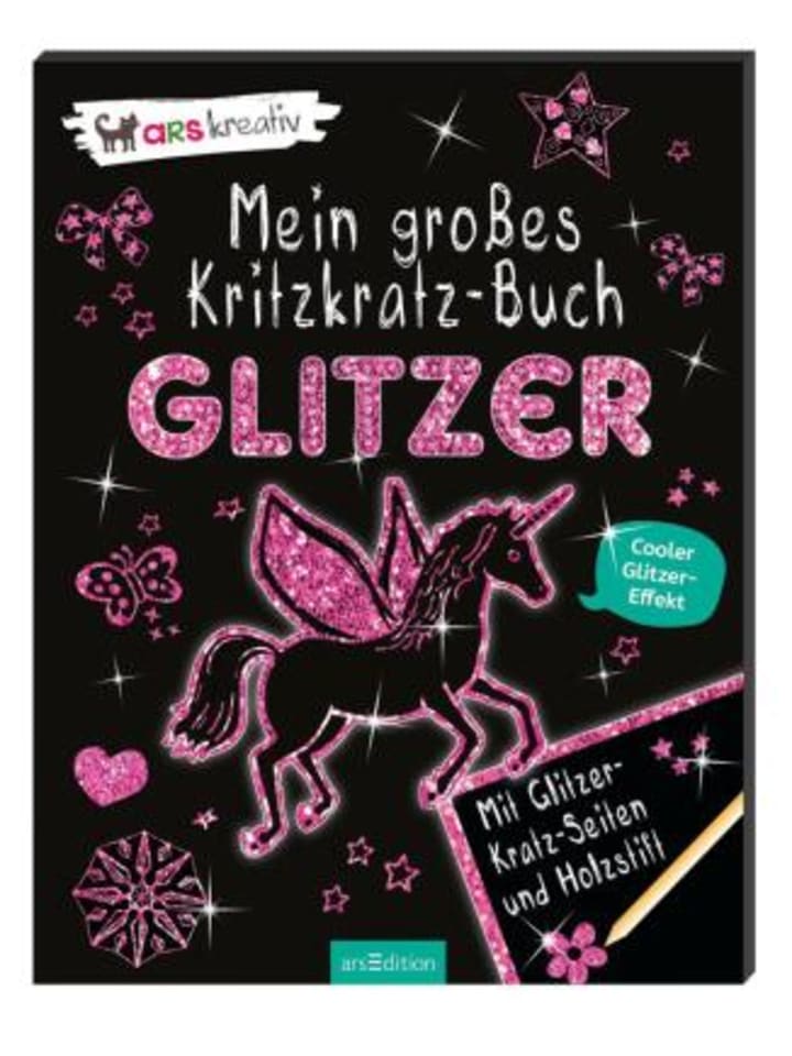 ars edition Buch - Mein großes Kritzkratz-Buch Glitzer günstig kaufen onesize