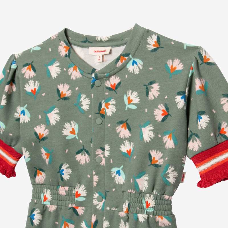 Combi longue bébé fille herbier vert Catimini