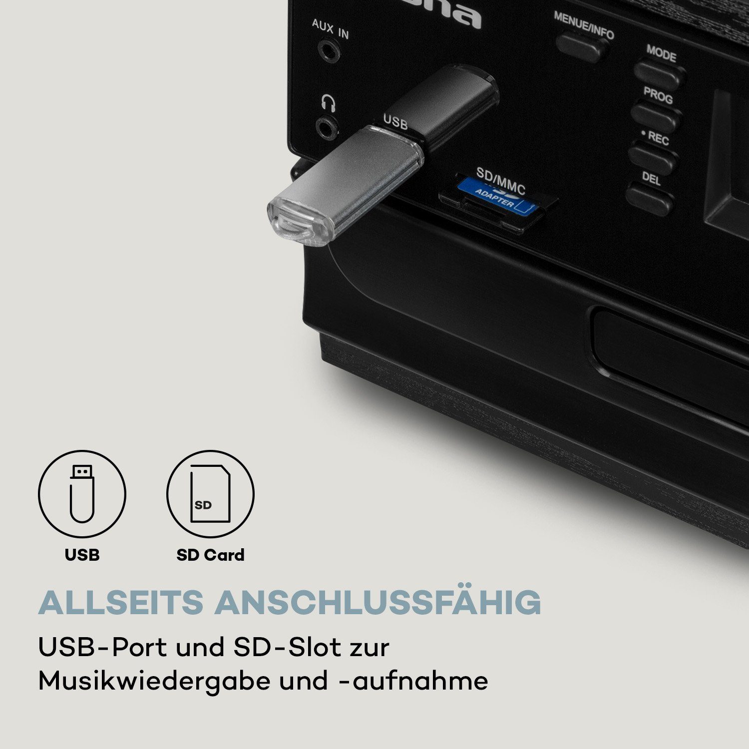 Auna Oakland DAB Plus Stereoanlage (FM und DAB+ Radiotuner)