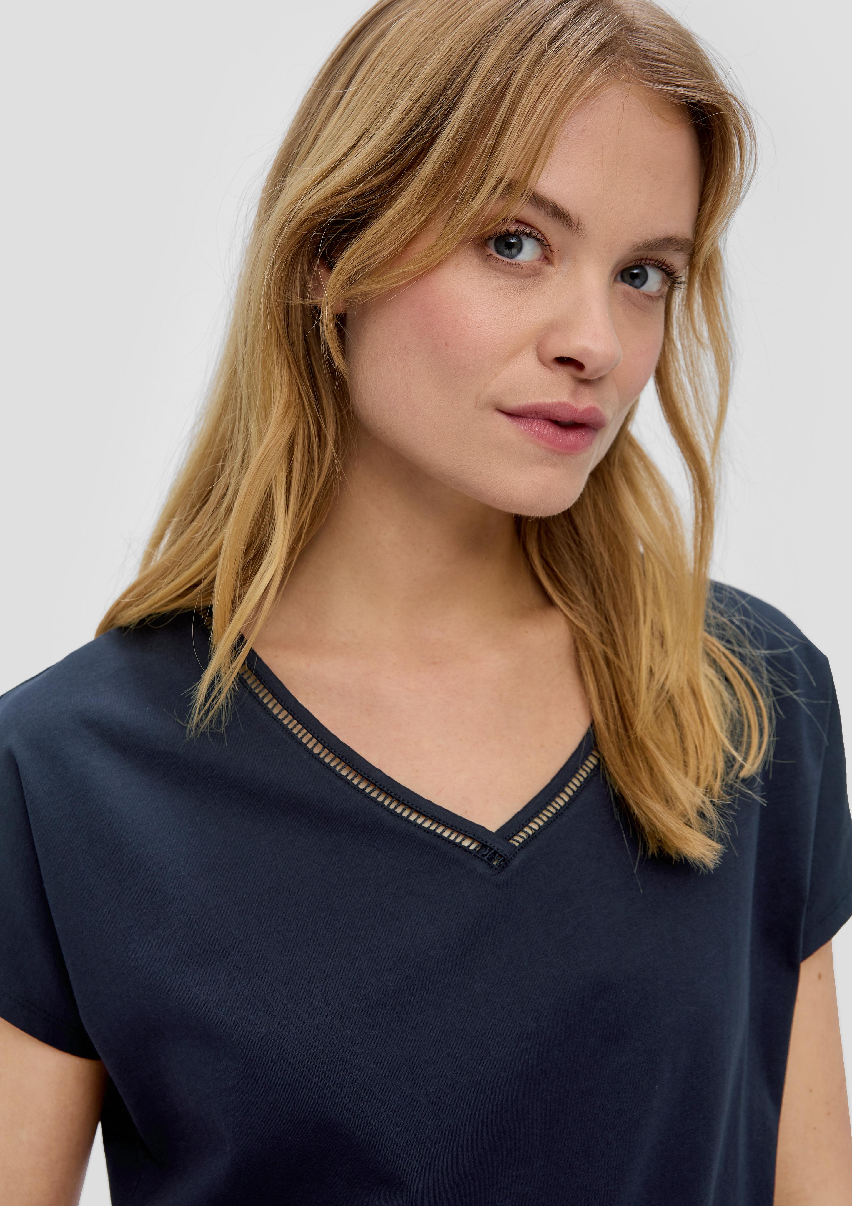 Baumwoll-T-Shirt mit Spitzendetails  2157738-5959