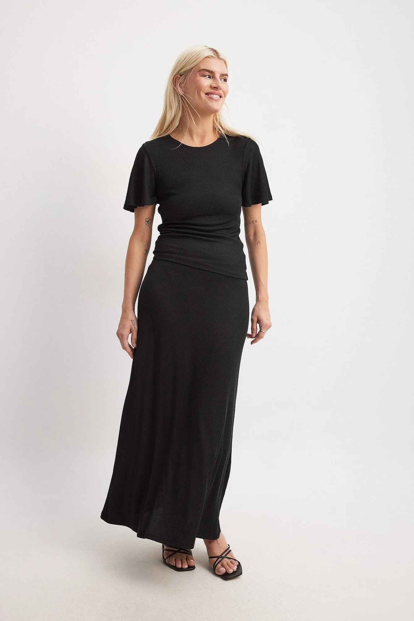 Soft Rib Midi Skirt