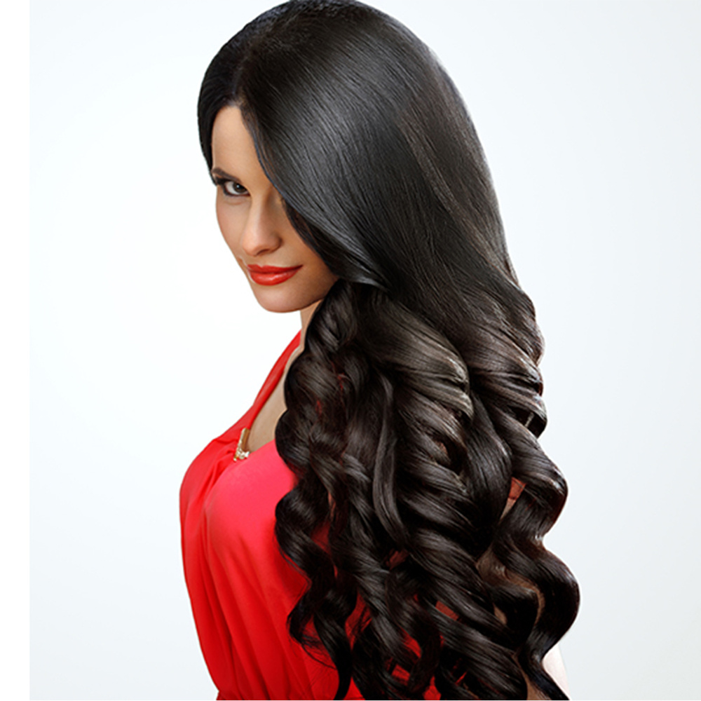 hair2heart Extensions à chaud Premium cheveux bruts Noir naturel extensions