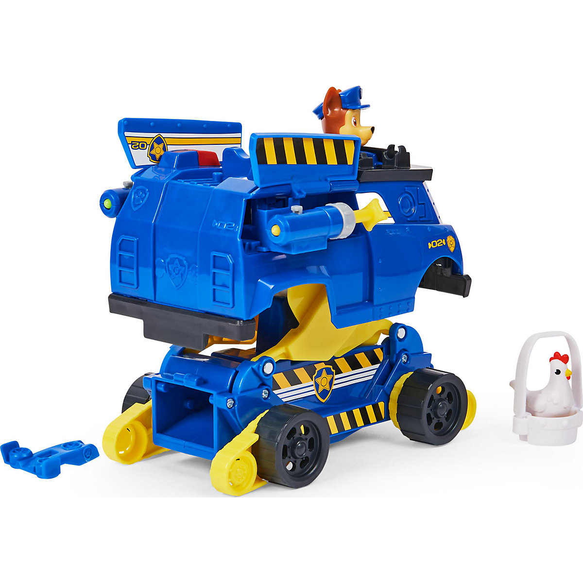 Paw Patrol Chases Rise and Rescue verwandelbares Spielzeugauto mit Actionfiguren und Zubehör, ab 3 Jahren, Polizeifahrzeug, Kinderspielzeug