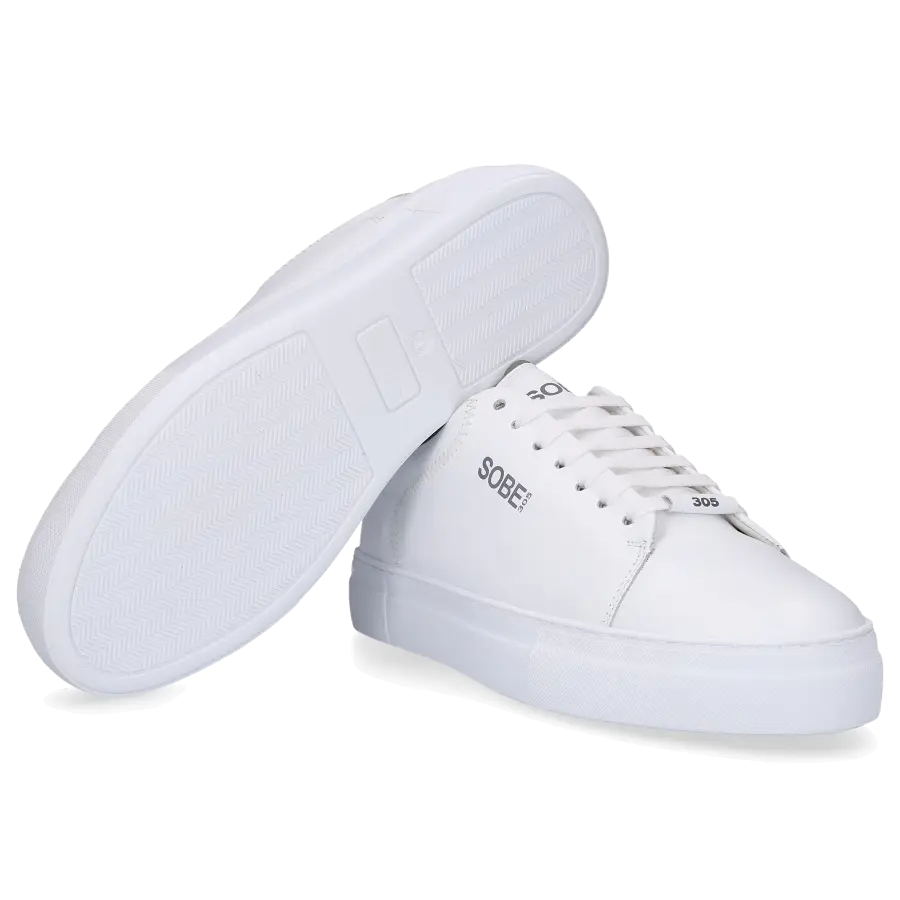 305 SOBE - Sneaker low MIAMI Kalbsleder - weiß