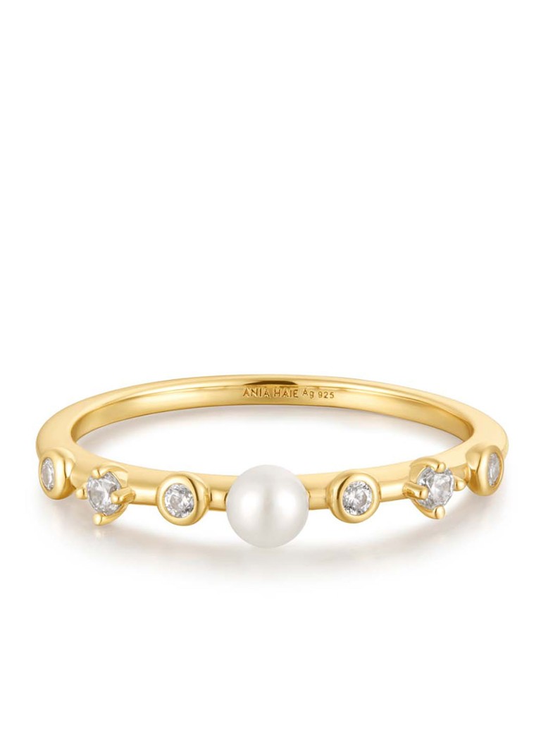 Ania Haie  Pearl ring S verguld