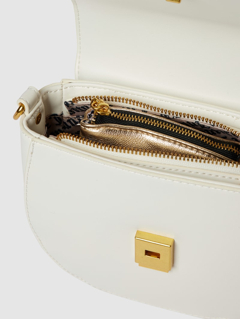 Handtasche mit Label-Details Modell 'Jasmine' in ecru