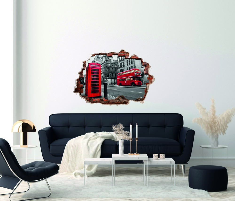 MAXXMEE Wandtattoo 3D London 70x100cm mehrfarbig