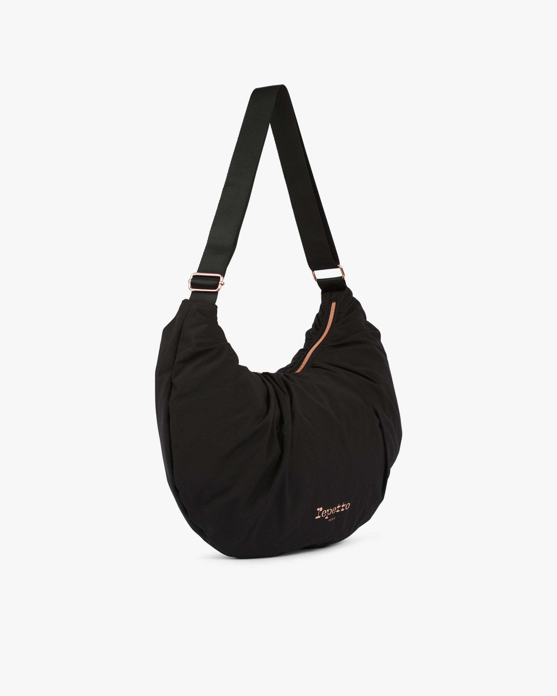 Lune padded nylon half-moon bag