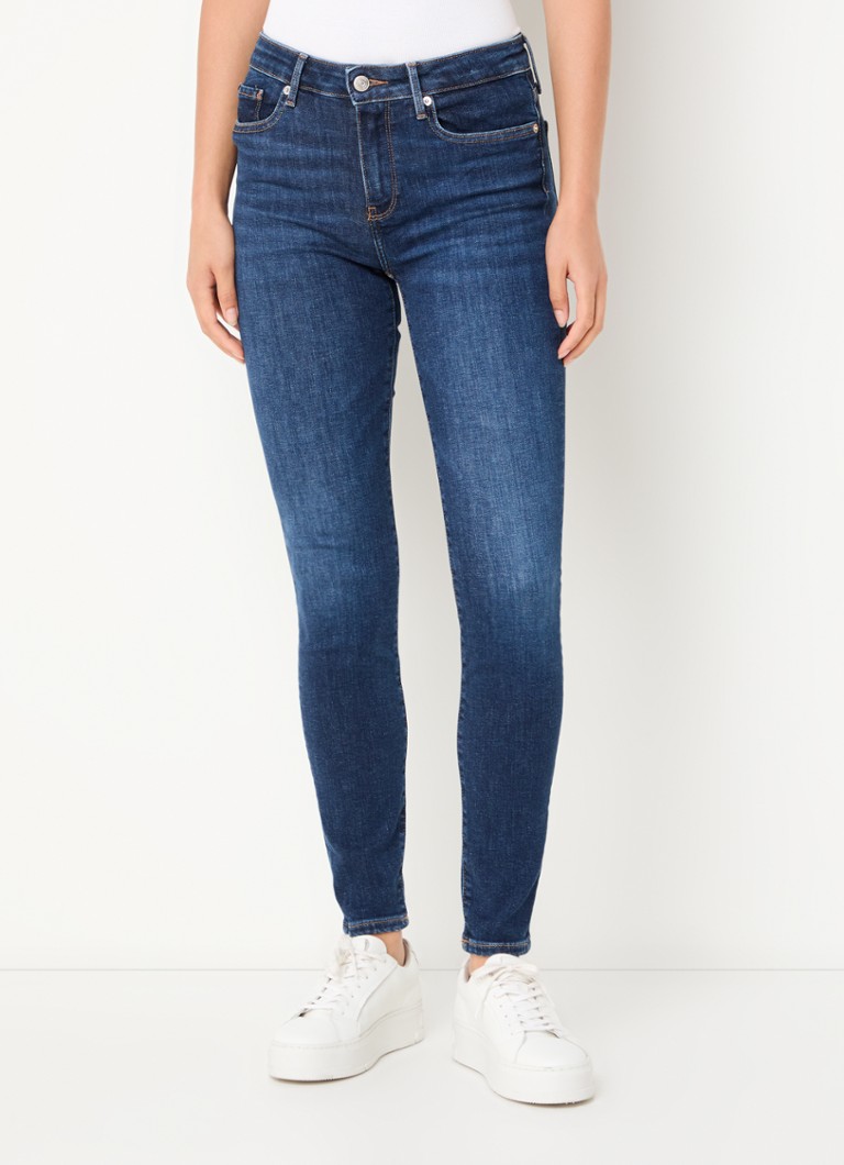Blugi Tommy Hilfiger cu talie medie, croială slim, într-o nuanță închisă