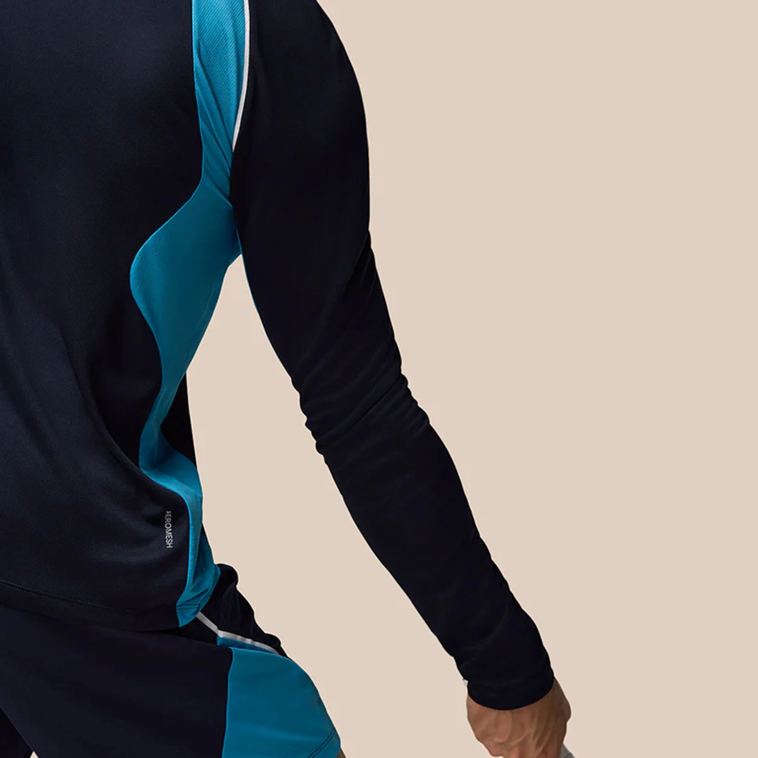 Aeromesh 1/4 Zip Longsleeve Herren - Dunkelblau