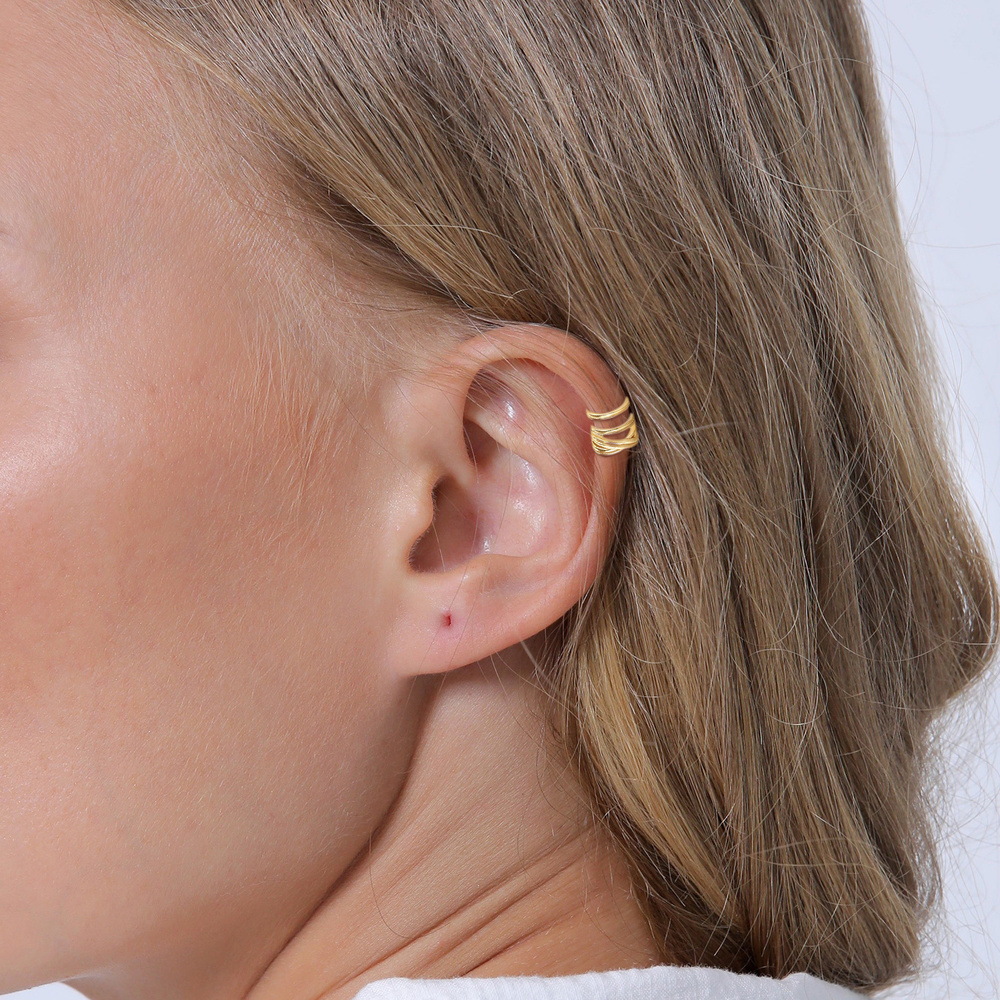 Elli Elli Boucles d'Oreilles Earcuff Ensemble Femme - (925/1000) Argent Boucles d'oreilles