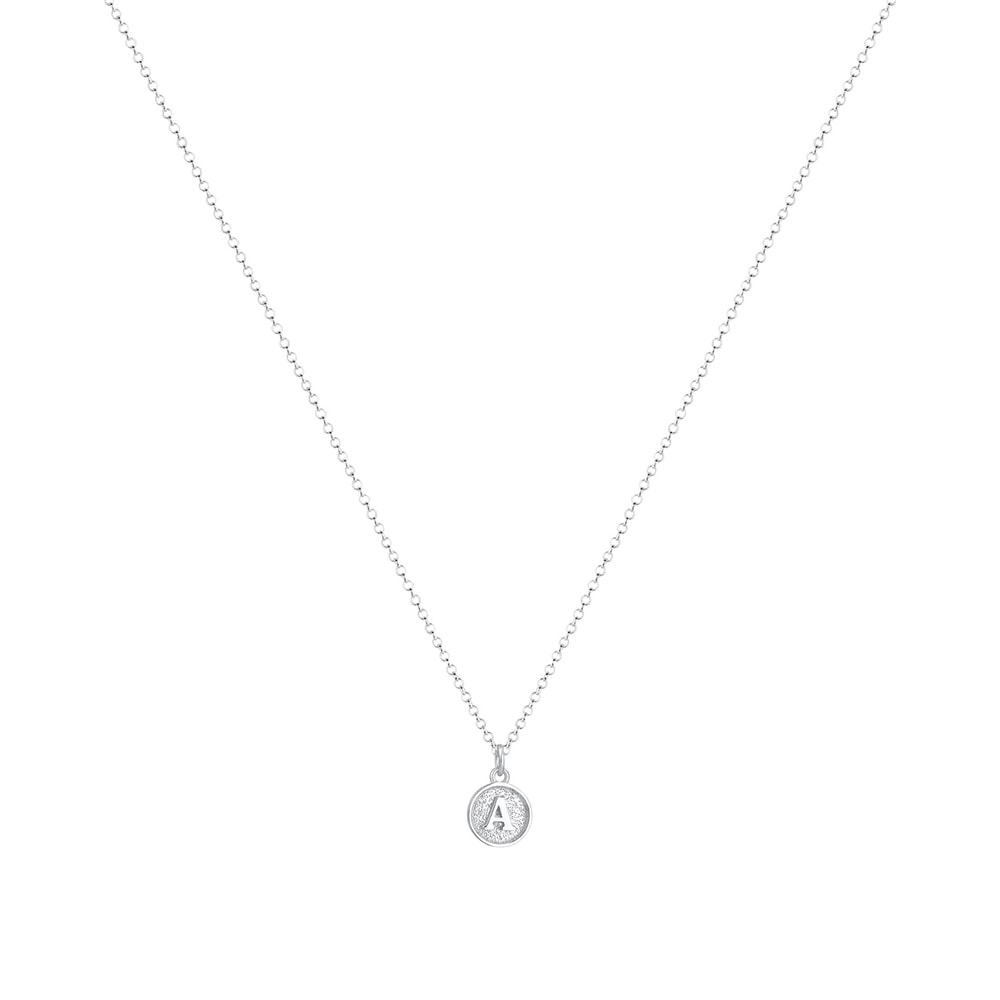 Elli Elli Collier Lettre A Pendentif Basic Collier Femme - (925/1000) Argent Bijoux