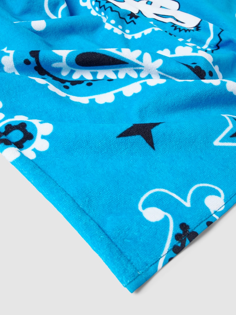 Handtuch mit Label-Print in türkis