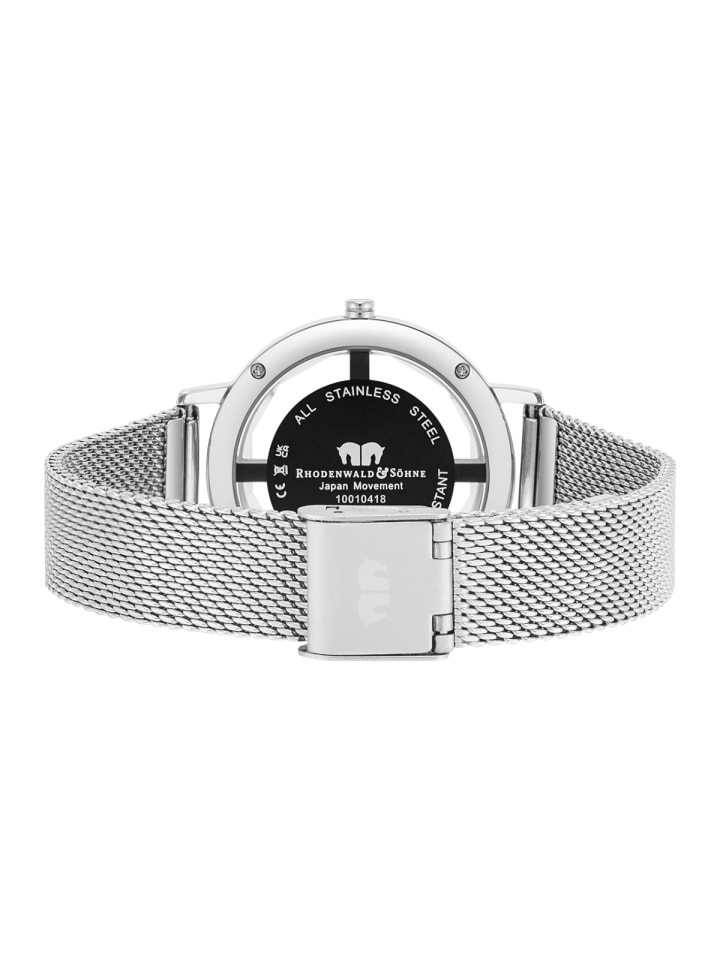 Rhodenwald & Söhne Damen Quarzuhr silber Edelstahl silber in silber günstig kaufen 20 cm