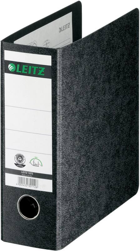 Leitz 180° Ordner DIN A5 80 mm Schwarz 2 Ringe 1075 Hartpappe Wolkenmarmor Hochformat