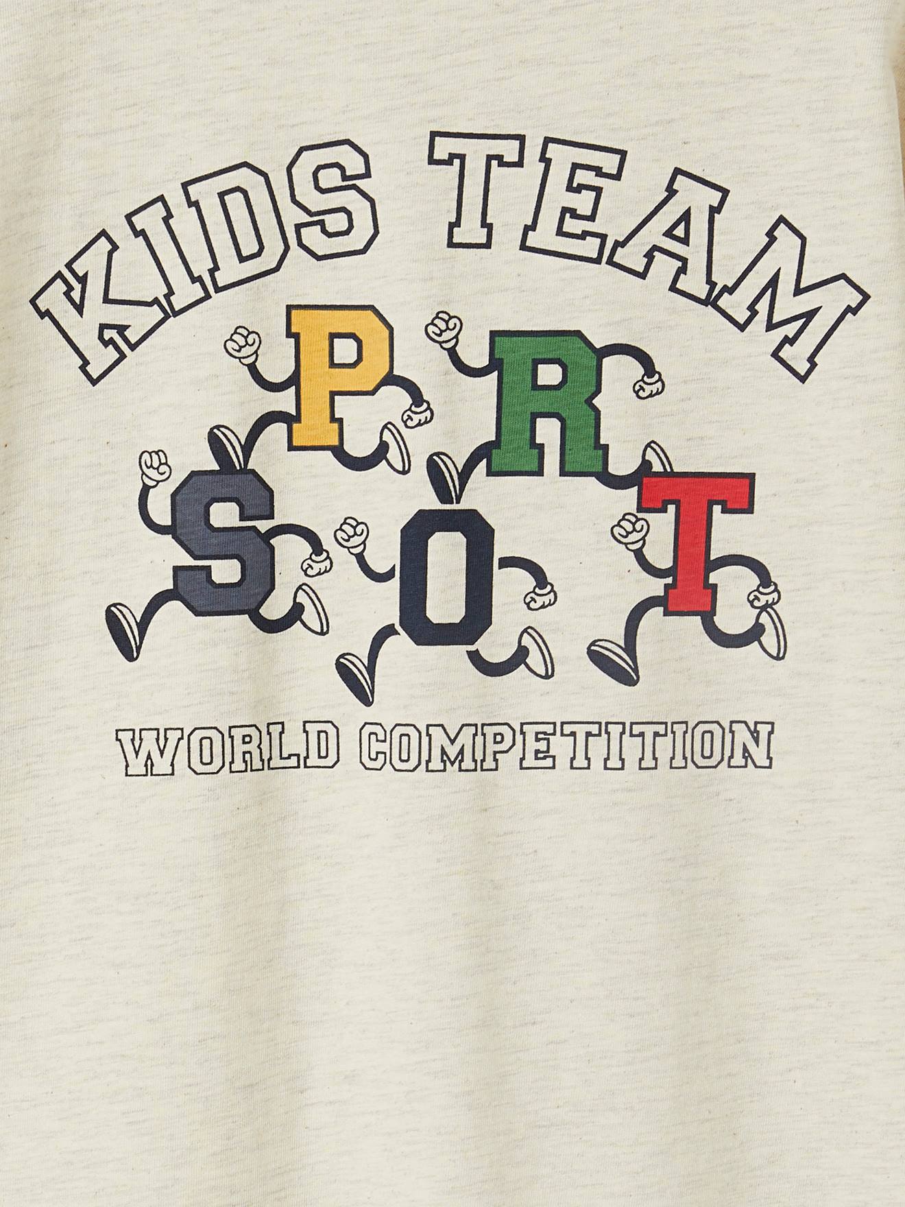 Vertbaudet Jungen T-Shirt Olympia 2024 Oeko-Tex - weiß meliert