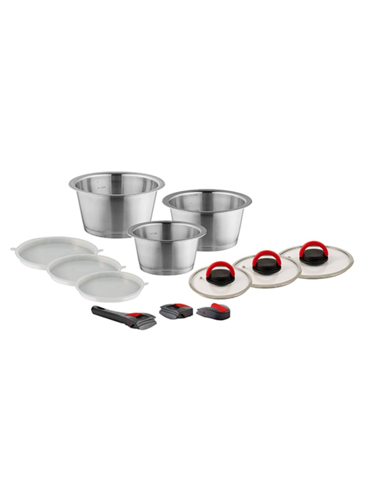 Kuppels 12-tlg. Topfset QUICK CLACK PRO in silberfarben günstig kaufen onesize
