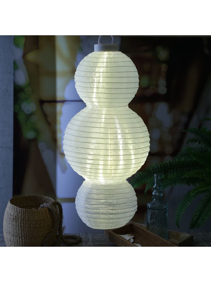MARELIDA XL LED Solar Gartenlampion H: 60cm Lichtsensor in weiß günstig kaufen onesize