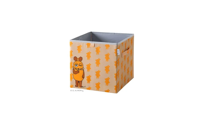 Lifeney Aufbewahrungsbox Die Maus 30x30x30cm braun, orange