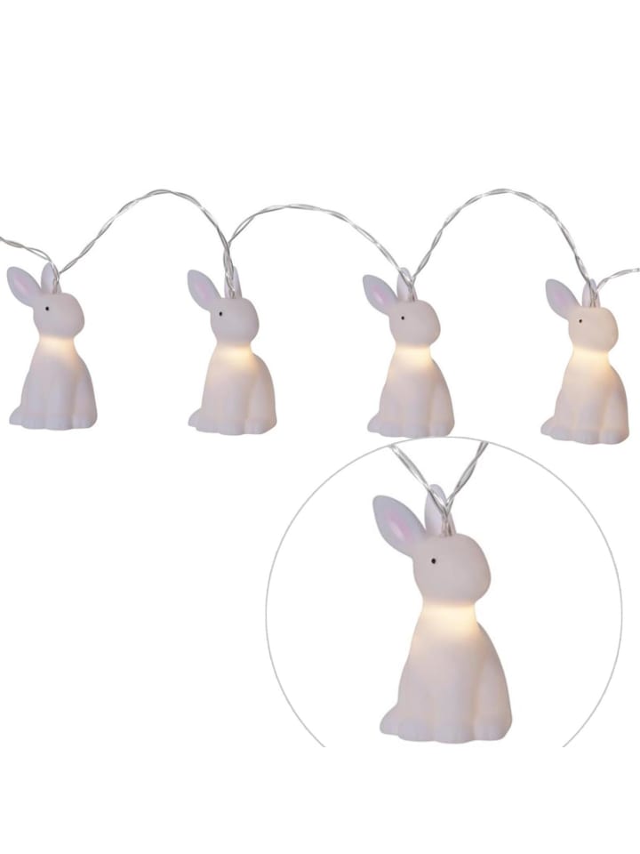 MARELIDA Lichterkette BUNNY - 10 kleine Häschen in weiß günstig kaufen onesize