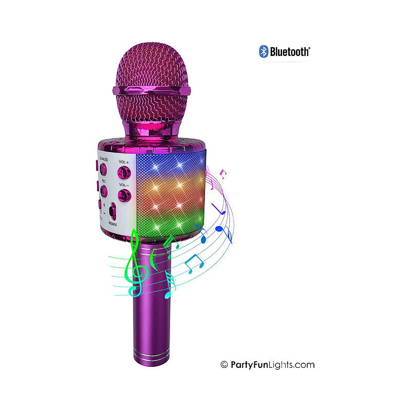 Karaoke mikrofon Bluetooth, sort