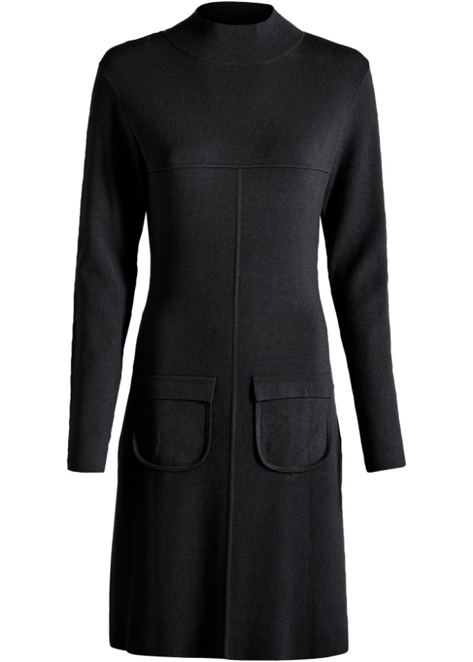 Strickkleid mit Patten-Taschen