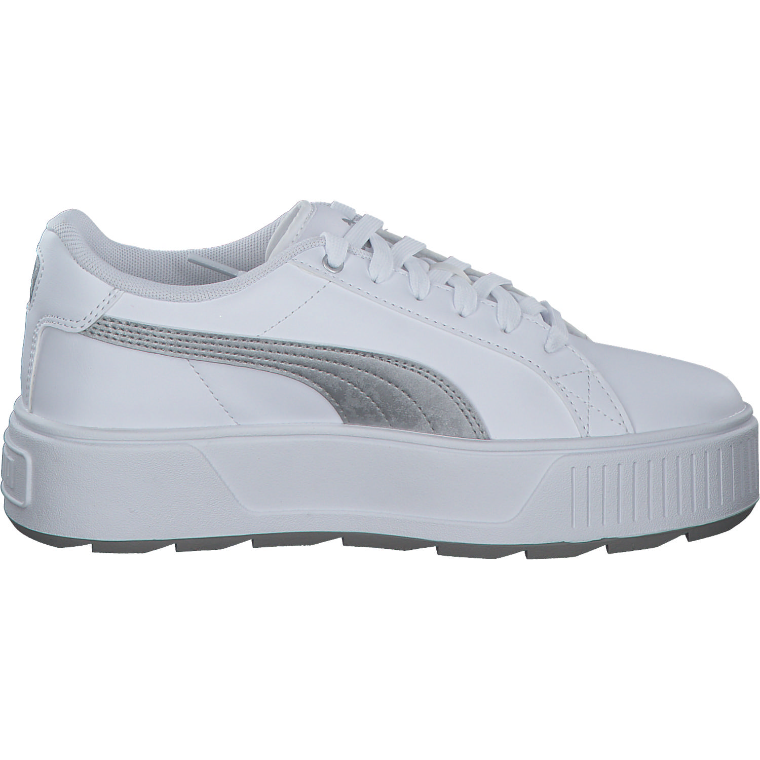 Puma Karmen Space Metallics 389396, Schnürschuhe, Damen, white/matte silver