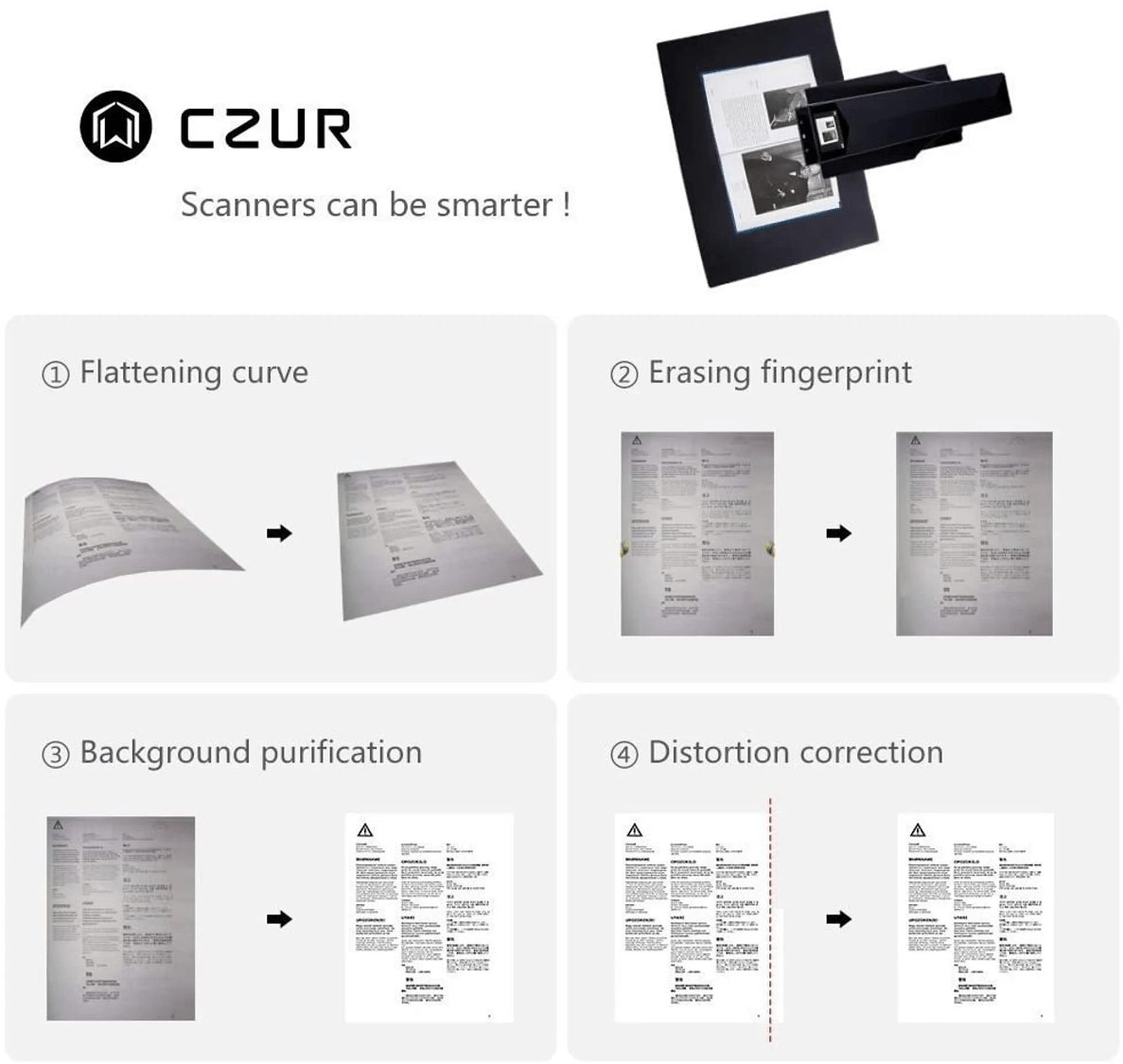 CZUR Czur ET 16 Plus HD-Kamara A3 40Seiten/Min Dokumentenscanner