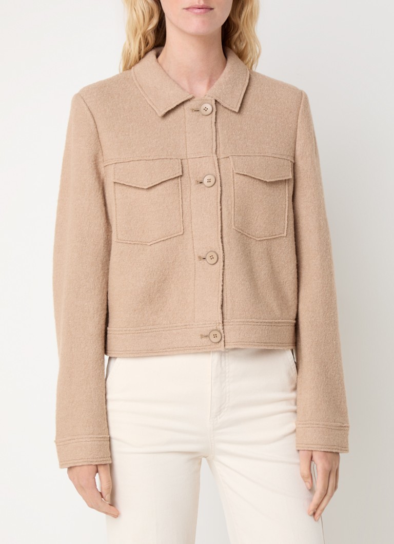 Jachetă-cămașă din amestec de lână cu buzunare la piept, de la Gerry Weber.