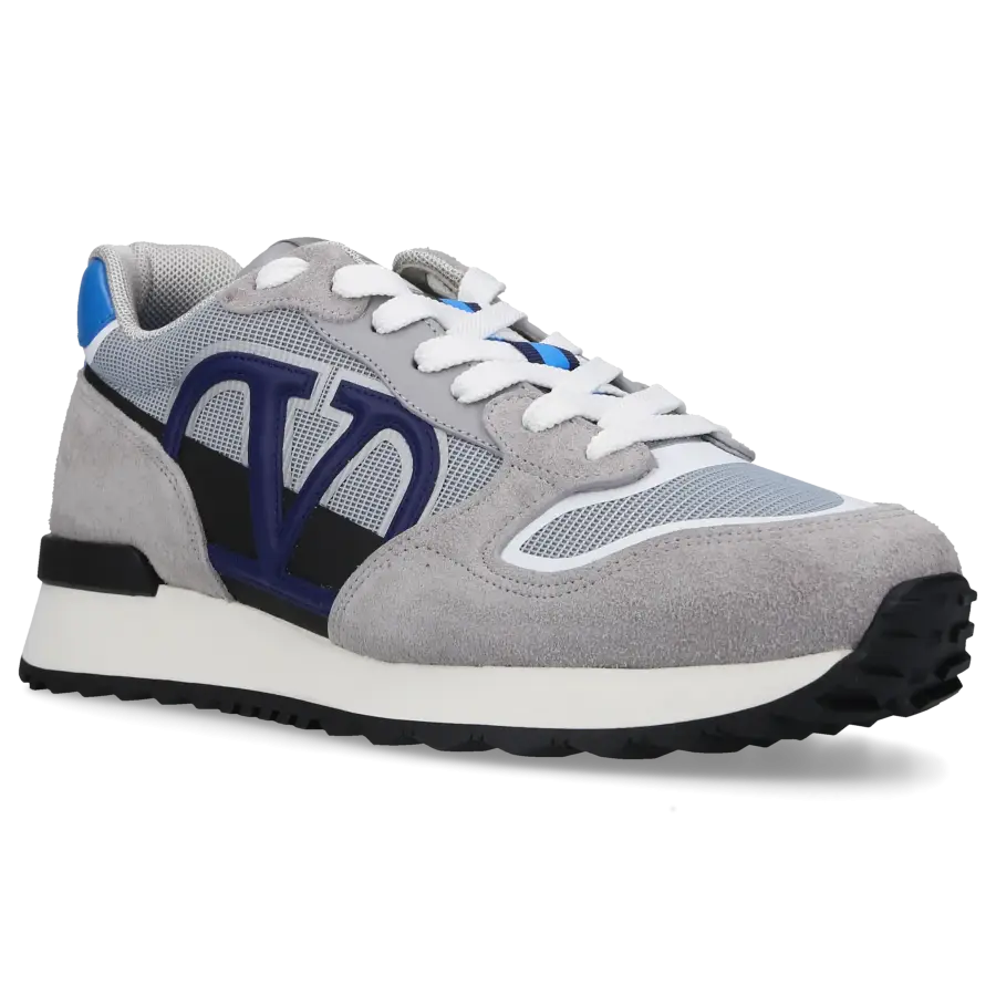 Valentino Garavani - Sneaker low VLOGO PACE Veloursleder - blau