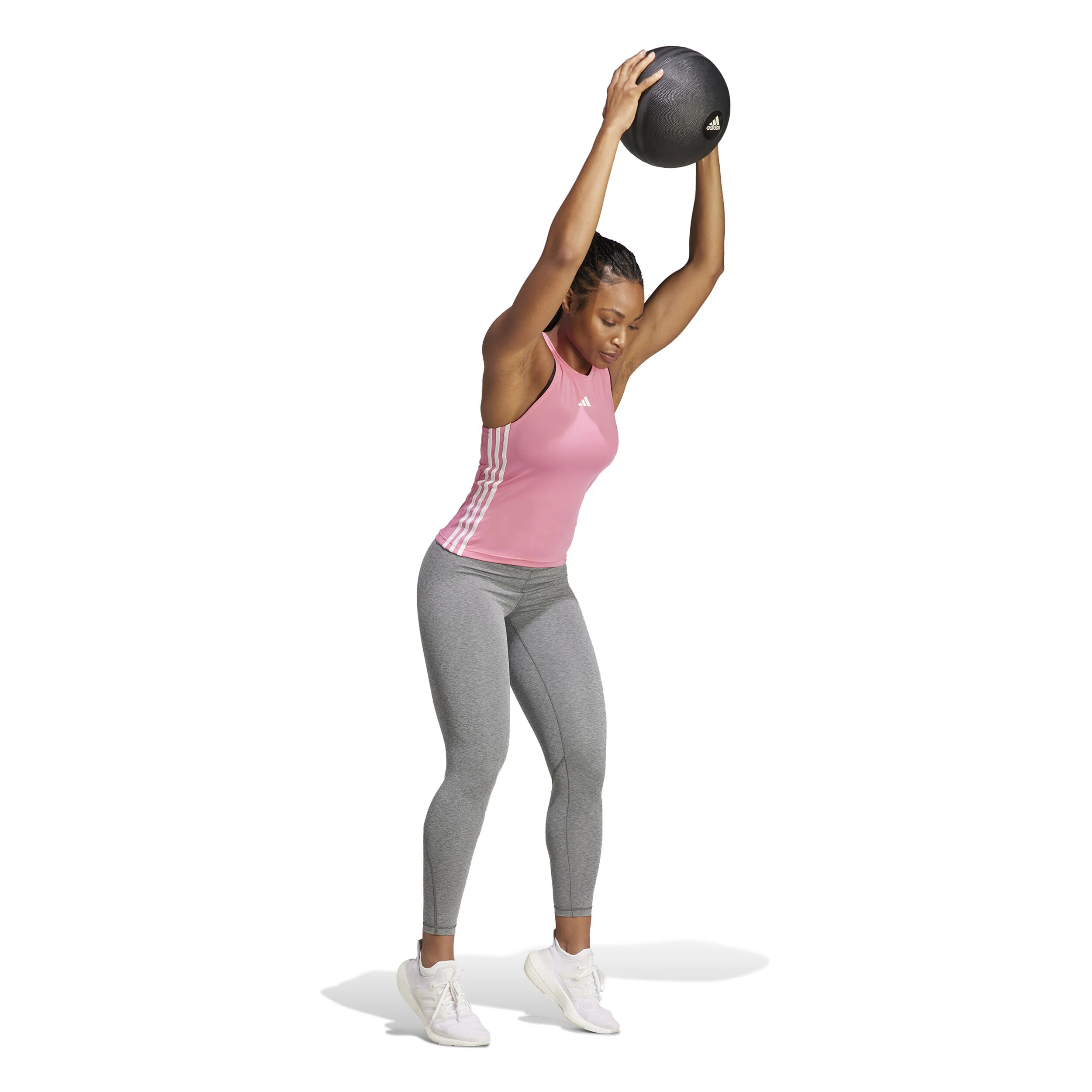 Training ES 3 Stripes Tank-Top Damen - Pink, Weiß