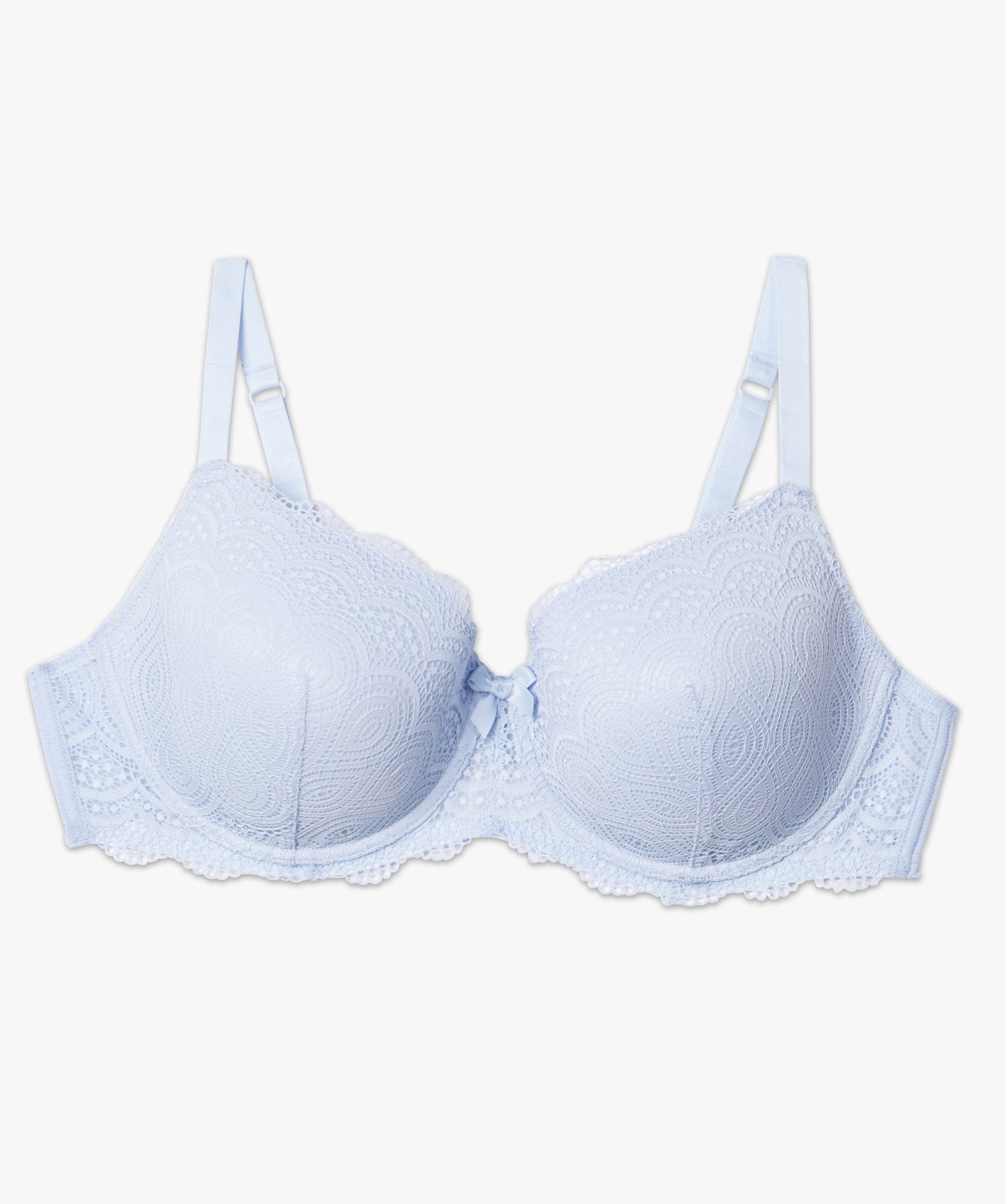 Soutien-gorge grande taille à armatures et coques fines bleu | GEMO